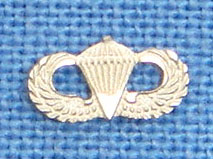 WWII U.S. insignia Airborne parachutist badge Stan Wiley