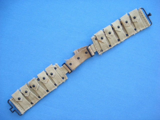 WWII U.S. rifle M1 Garand ammunition cartridge belt SIDESHOW