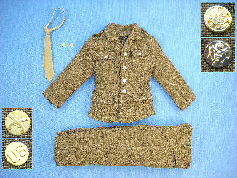 WWII US uniform service w/ tie & insignia Stan Wiley